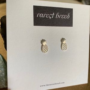 pineapple studs sterling silver